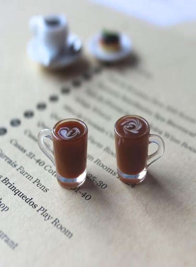 aoukoslt 2 Pcs Miniature Coffee Cups Model Dollhouse Ornament Dollhouse Decoration Mini Decor Doll House Accessories Random Color Miniature Dollhouse Accessories, Decorations（The Pattern is Random.） - Image 3